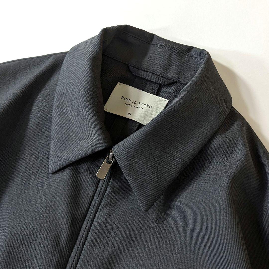 超高級★美品◎パブリックトウキョウ　クリアウール　ジップブルゾン　S