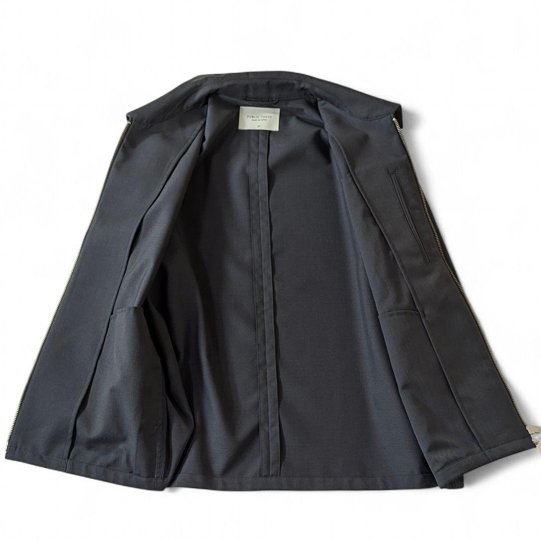 超高級★美品◎パブリックトウキョウ　クリアウール　ジップブルゾン　S