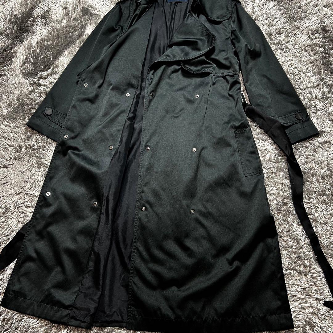 LANVIN ランバン シルク100% トレンチコート M相当 リボン 美品
