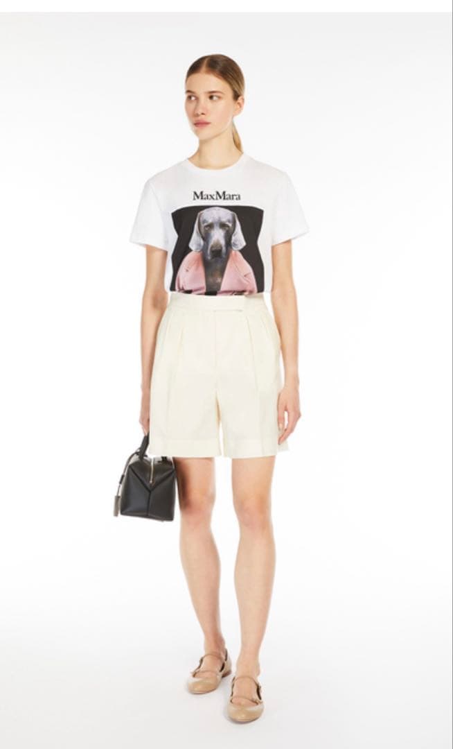 【ACC SHOP様】MaxMara 犬プリントコットンTシャツ　S