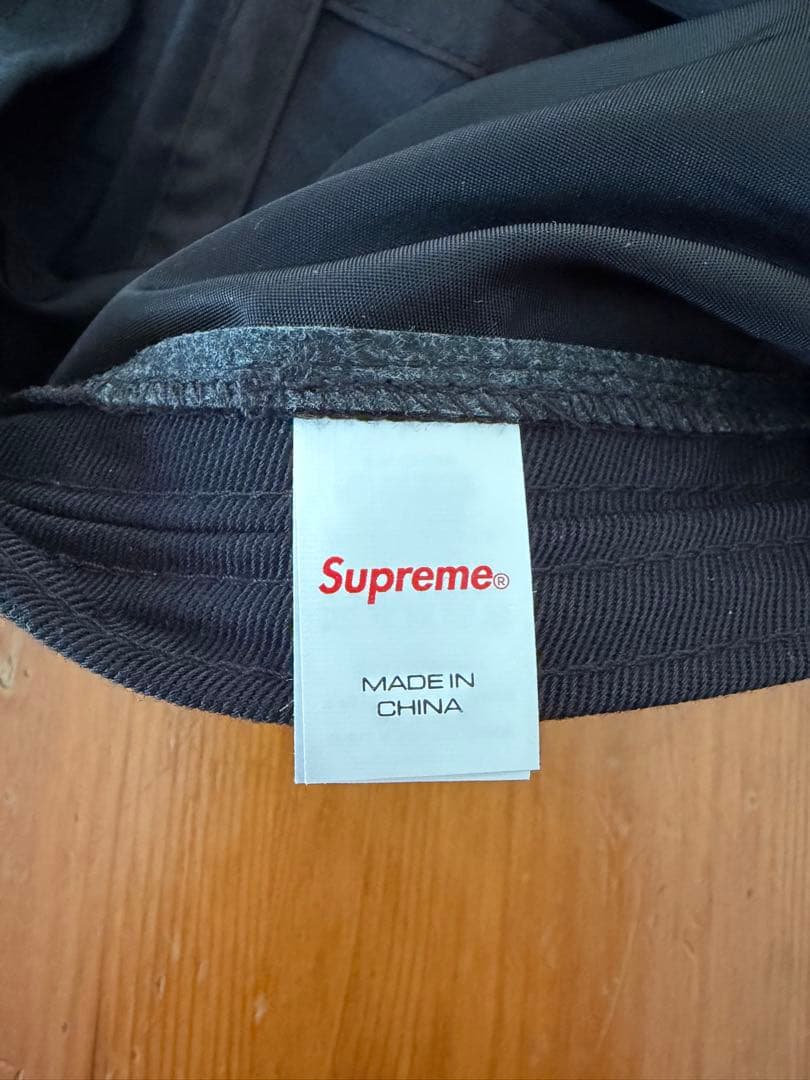 Supreme Waxed Ripstop Camp Cap 黒 2024FW