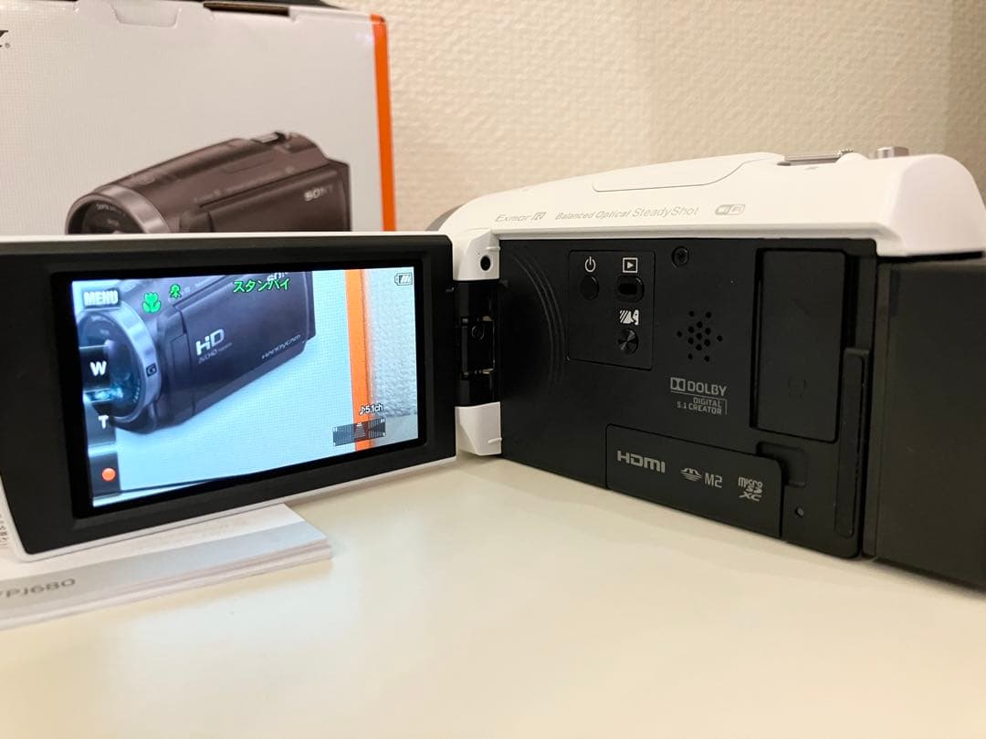 SONY HDR-CX680 ホワイト 元箱付 レンズ保護フィルター付き