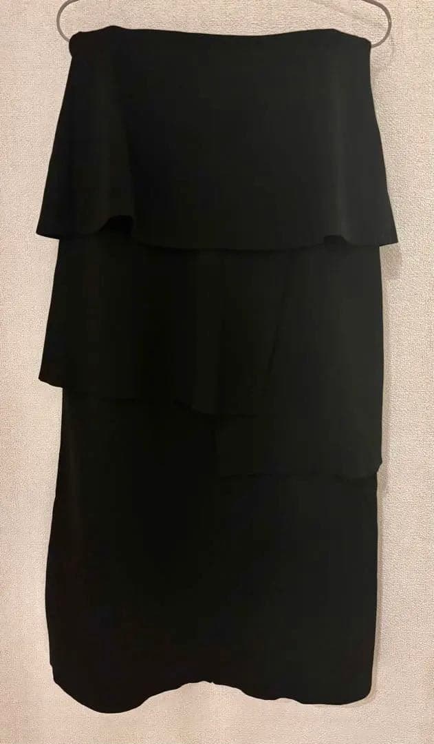 ❗️本日限定SALE❗️PINUE ニットティアードスカート（BLACK）Sサイズ