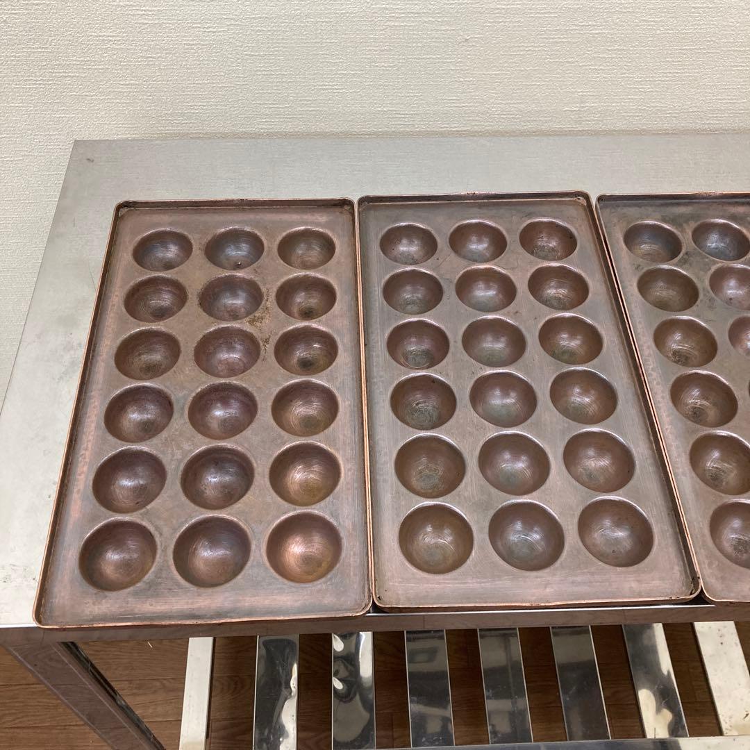 4連銅板たこ焼き器（18穴）