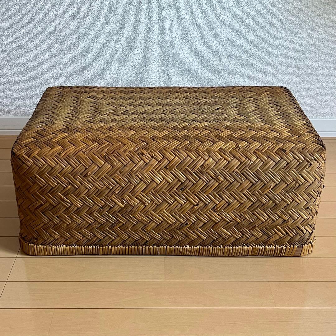 美品✨竹行李　古道具　アンティーク竹籠　収納カゴ昭和レトロ