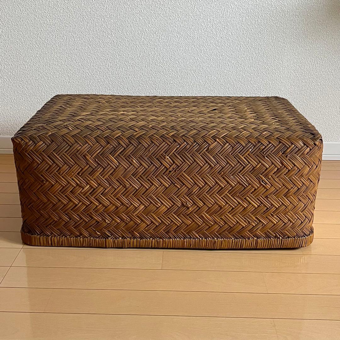 美品✨竹行李　古道具　アンティーク竹籠　収納カゴ昭和レトロ