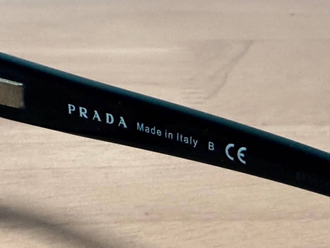 【レンズ2セット付き！】PRADA スクエア サングラス ブラック　プラダメガネ