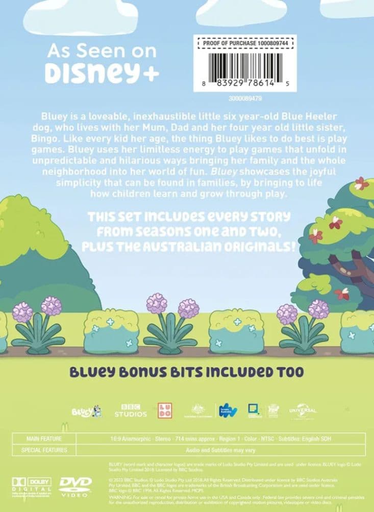 ブルーイ Bluey Seasons 1 & 2 DVD