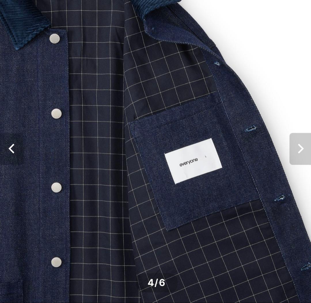 ジャケット・アウター everyone soft denim coverall jacket L