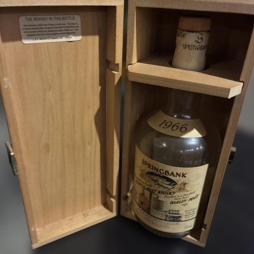 SPRINGBANK 1966 ウィスキー 空瓶。木箱入り。レア。