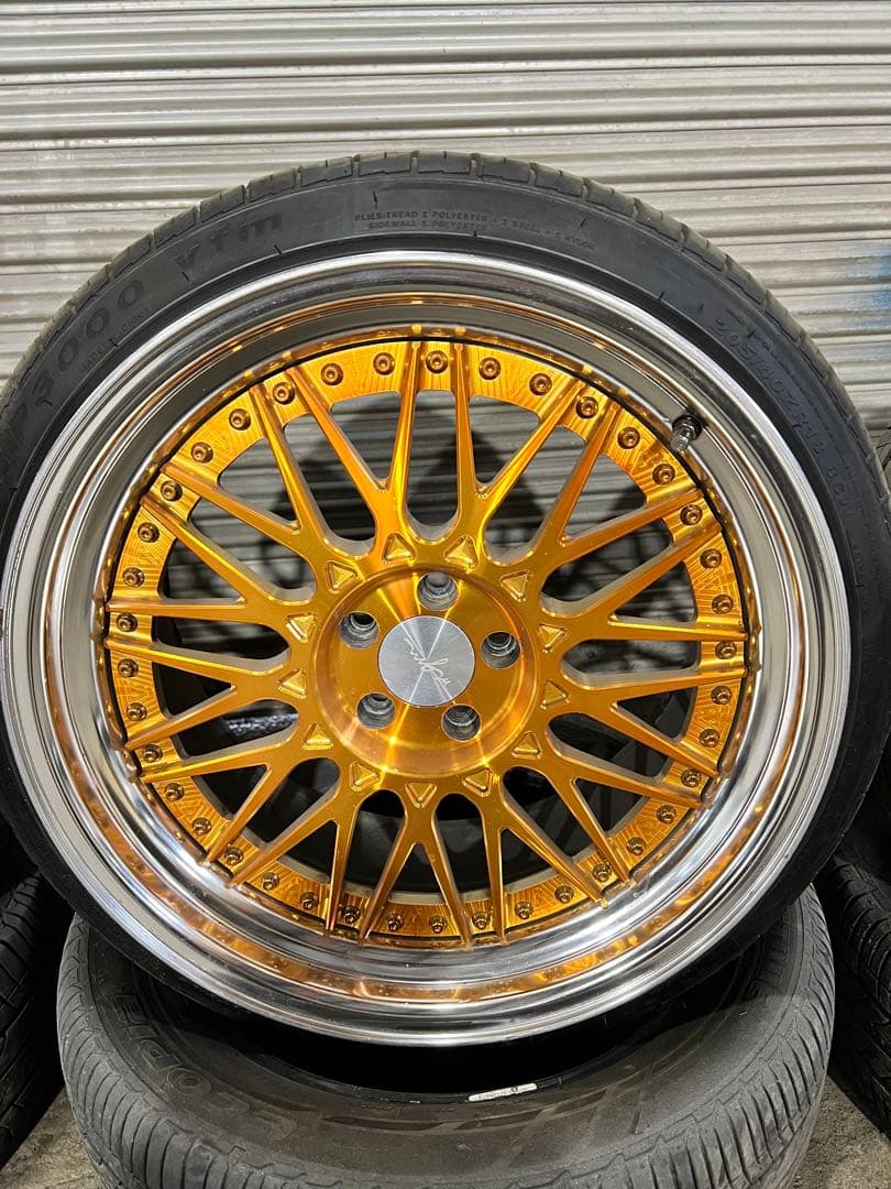 MGMホイールMM01 18インチF9J.R9.5J 希少国産鍛造PCD100