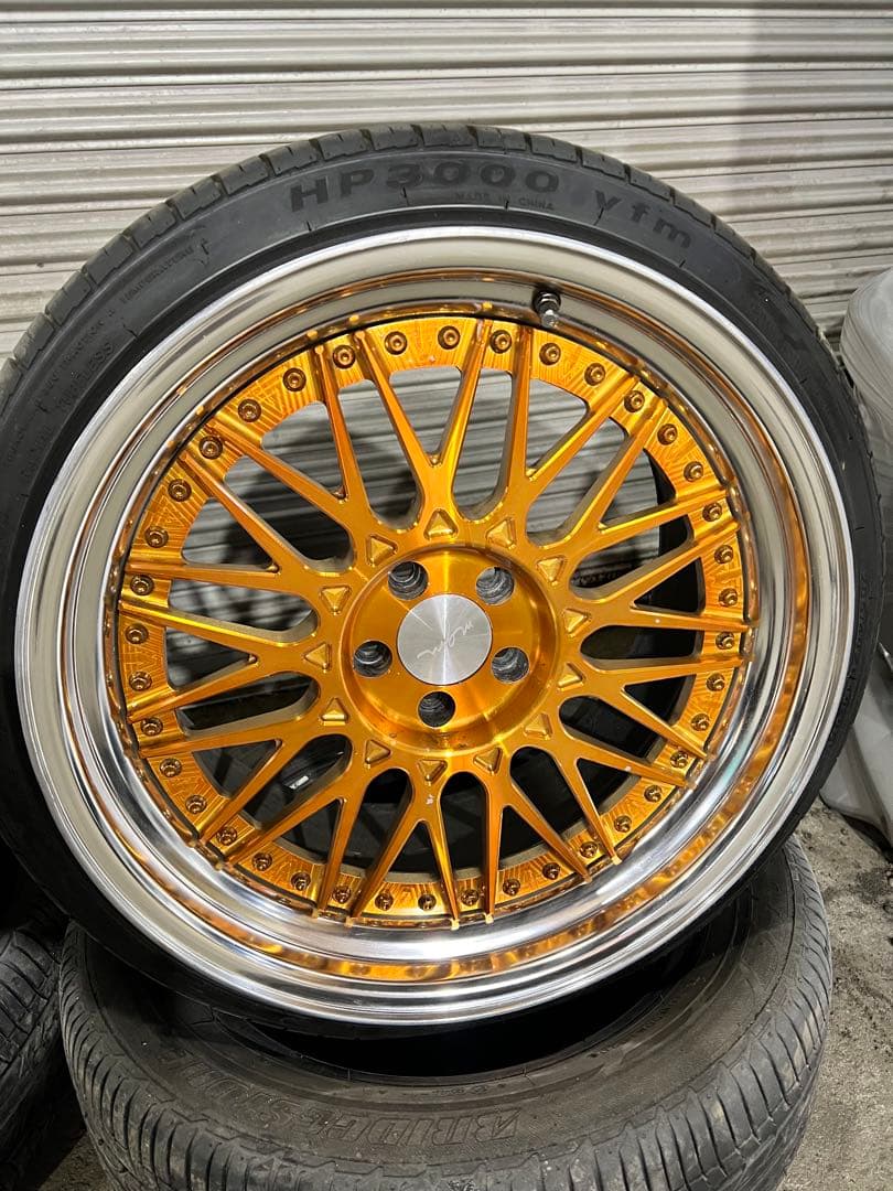 MGMホイールMM01 18インチF9J.R9.5J 希少国産鍛造PCD100