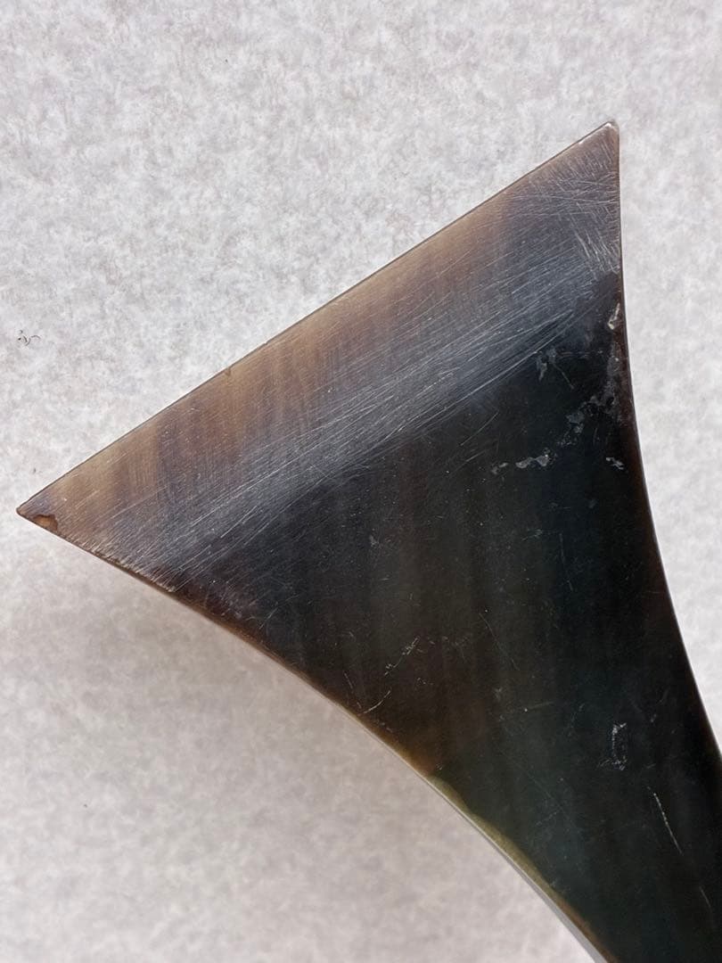 Z003）高級　天然素材　水牛？　三味線　バチ　撥　和楽器　弦楽器