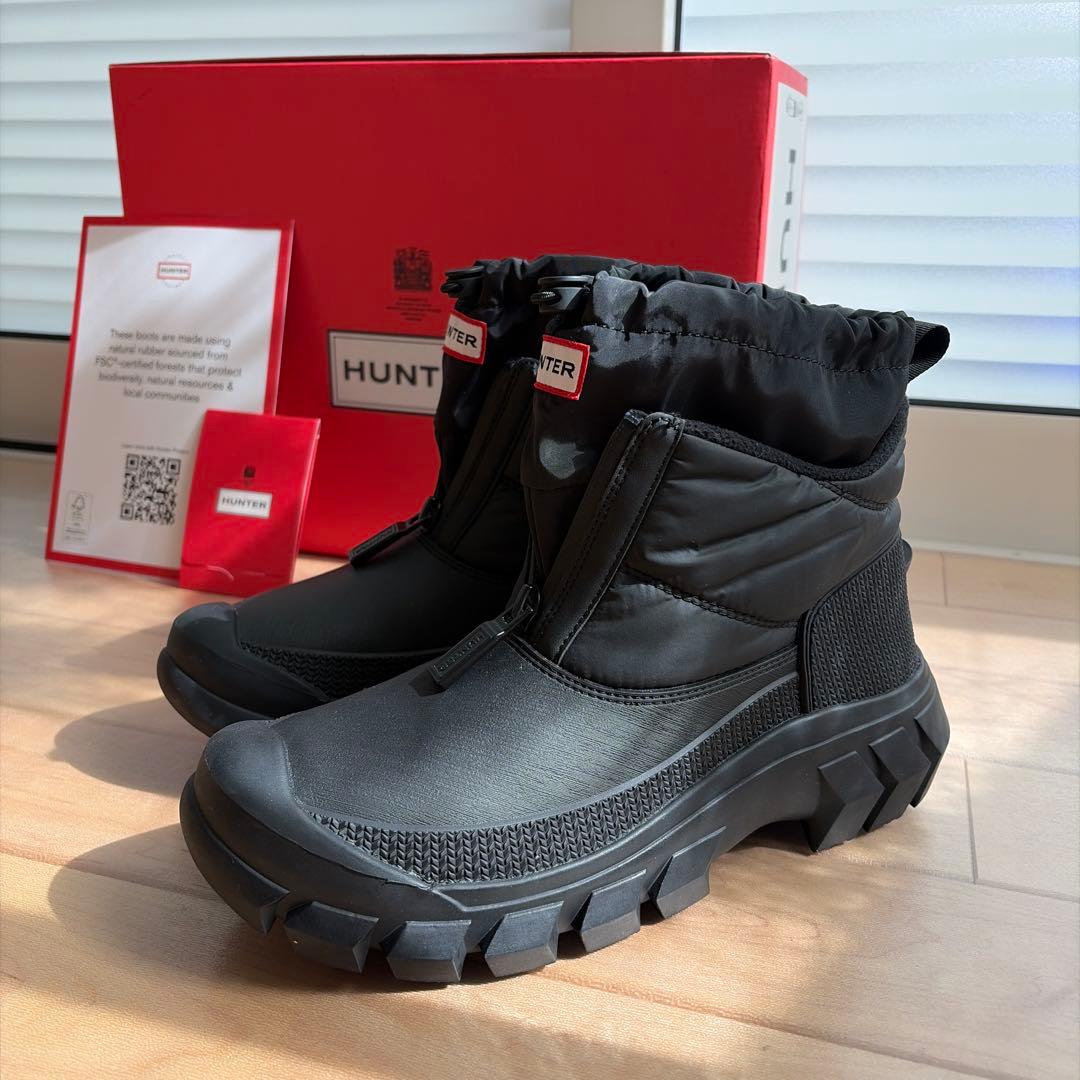 HUNTER スノーブーツ　25.0 ブラック