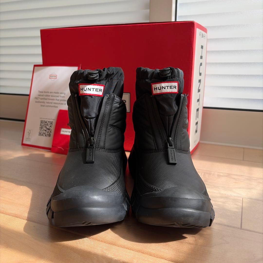 HUNTER スノーブーツ　25.0 ブラック