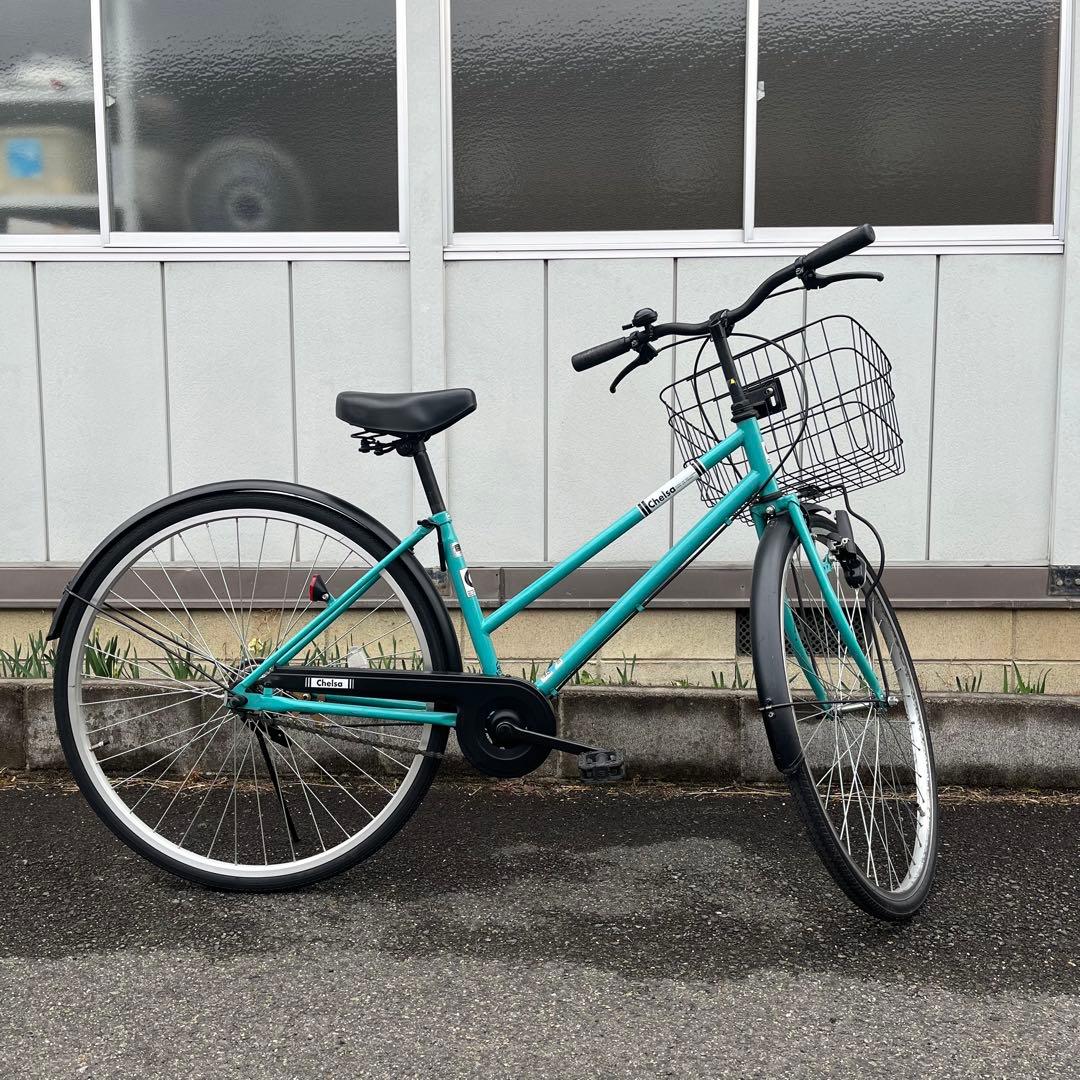 (K)京都市直接渡し　チェルサ　シティサイクル　27インチ　ライムグリーン