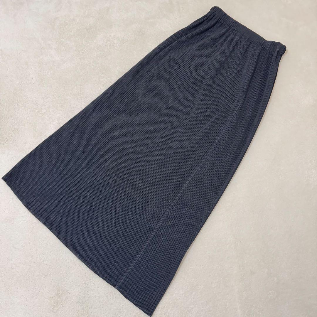極美品✨ISSEY MIYAKE プリーツ　ロングスカート　ブラック　Mサイズ