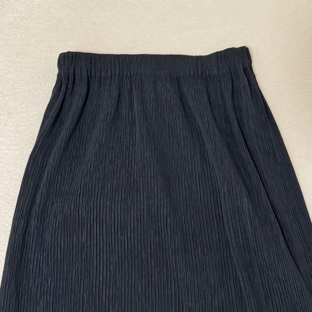 極美品✨ISSEY MIYAKE プリーツ　ロングスカート　ブラック　Mサイズ