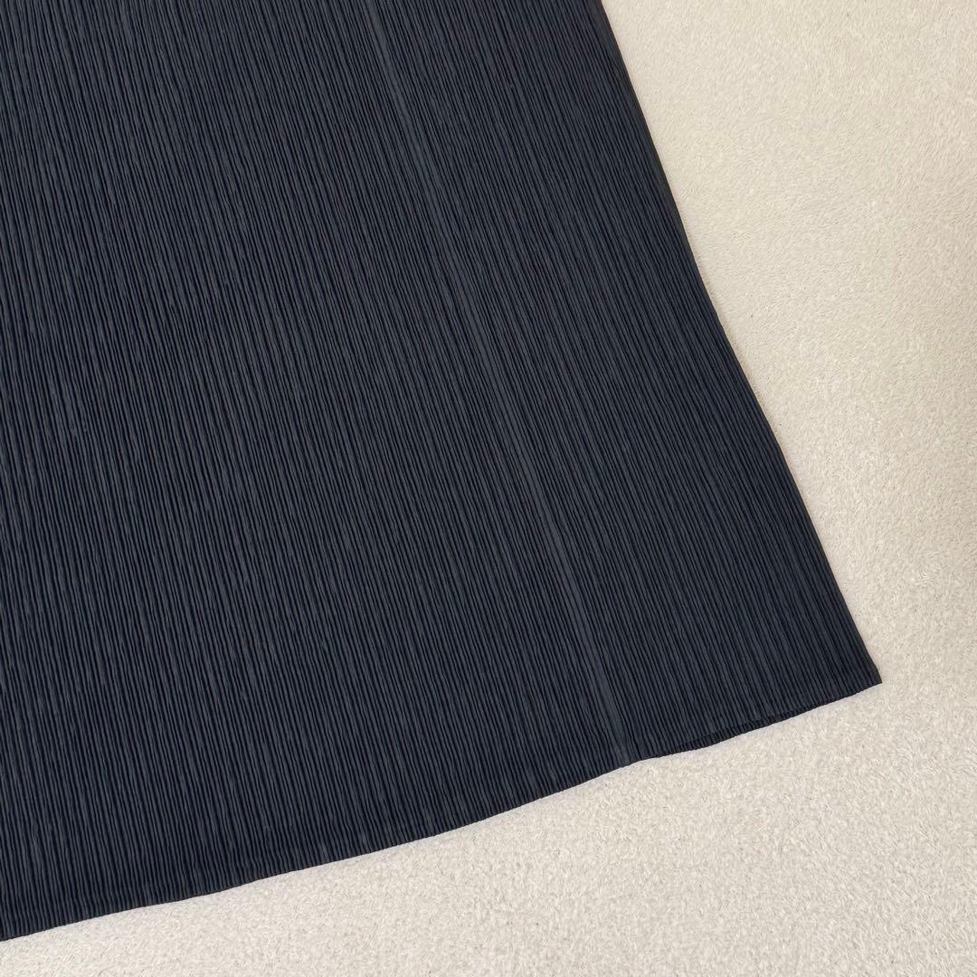 極美品✨ISSEY MIYAKE プリーツ　ロングスカート　ブラック　Mサイズ