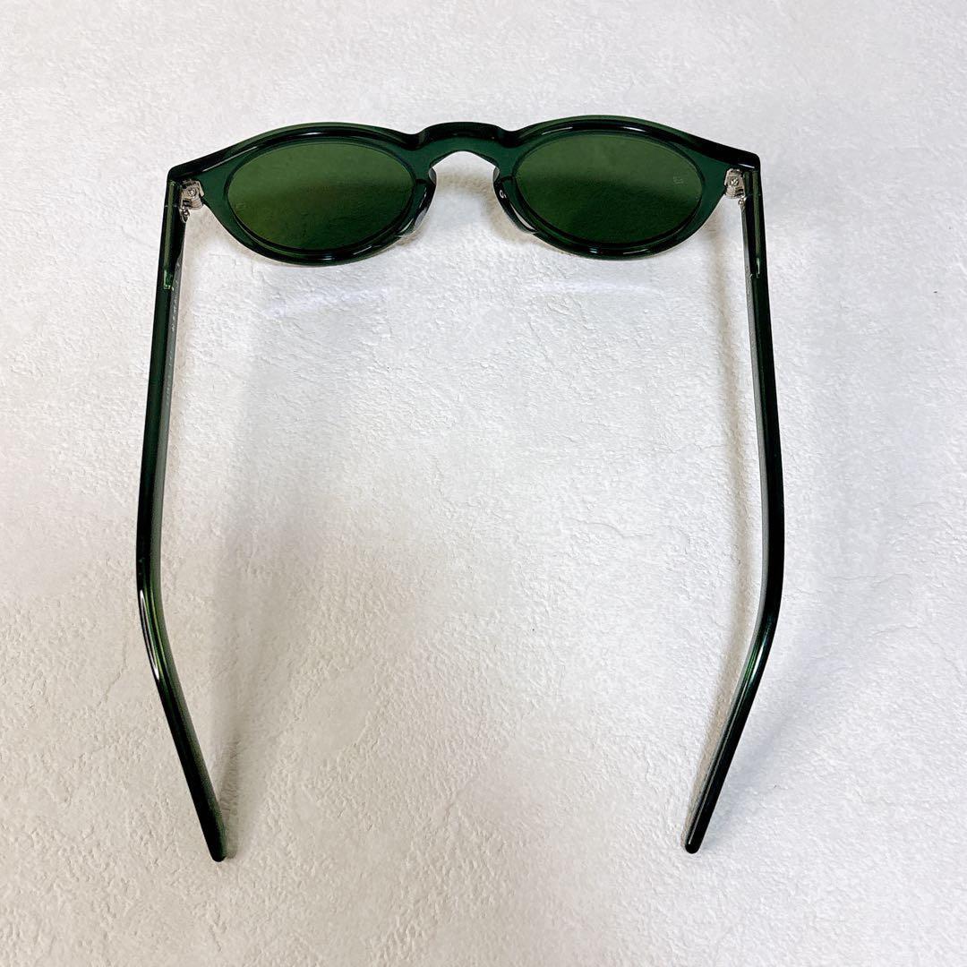 金子眼鏡 サングラス 深緑 44 木箱付 日本製　美品