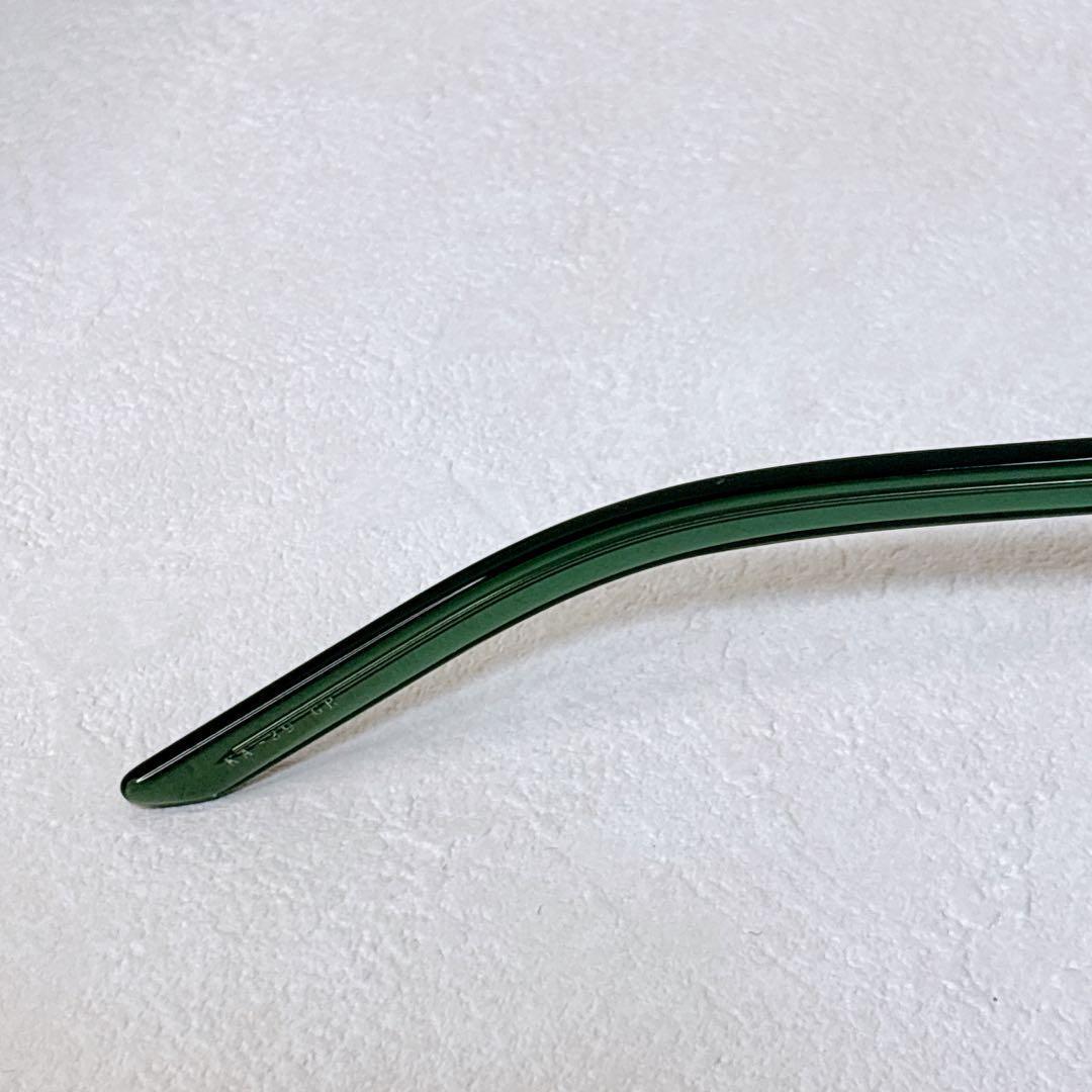金子眼鏡 サングラス 深緑 44 木箱付 日本製　美品