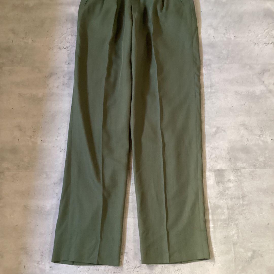 used vintage 90s スーツセットアップ　カーキ　グリーン
