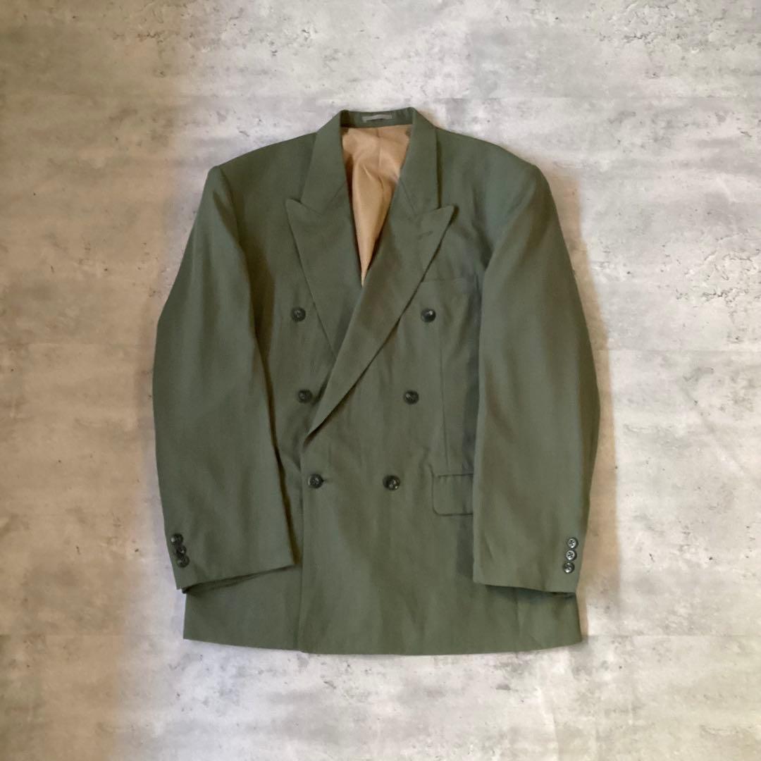 used vintage 90s スーツセットアップ　カーキ　グリーン