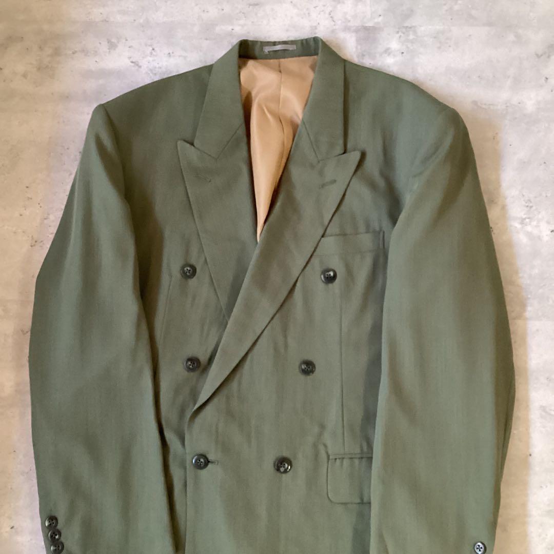 used vintage 90s スーツセットアップ　カーキ　グリーン
