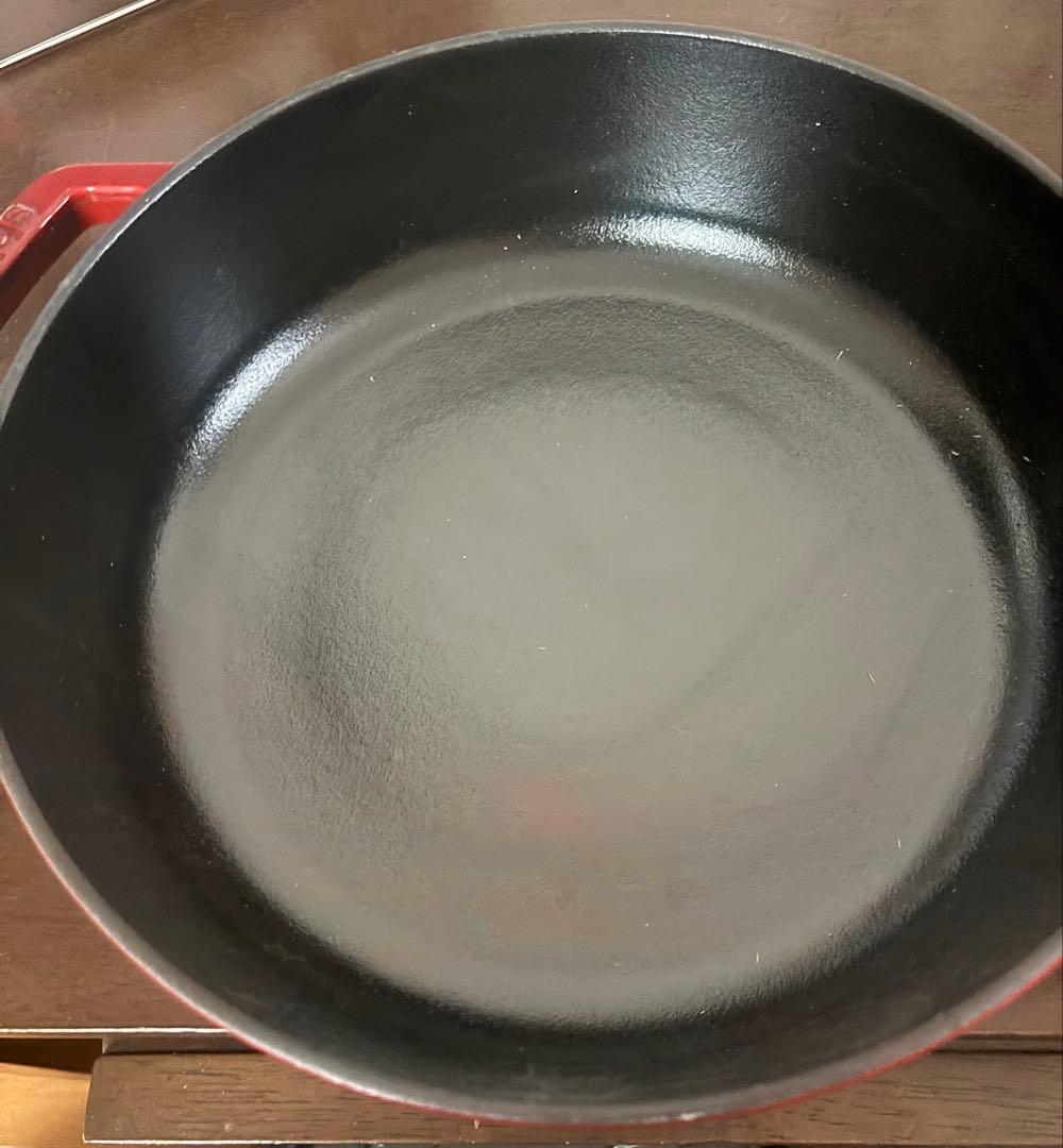 [未使用]STAUB ブレイザーソテーパン24㎝　チェリーレッド