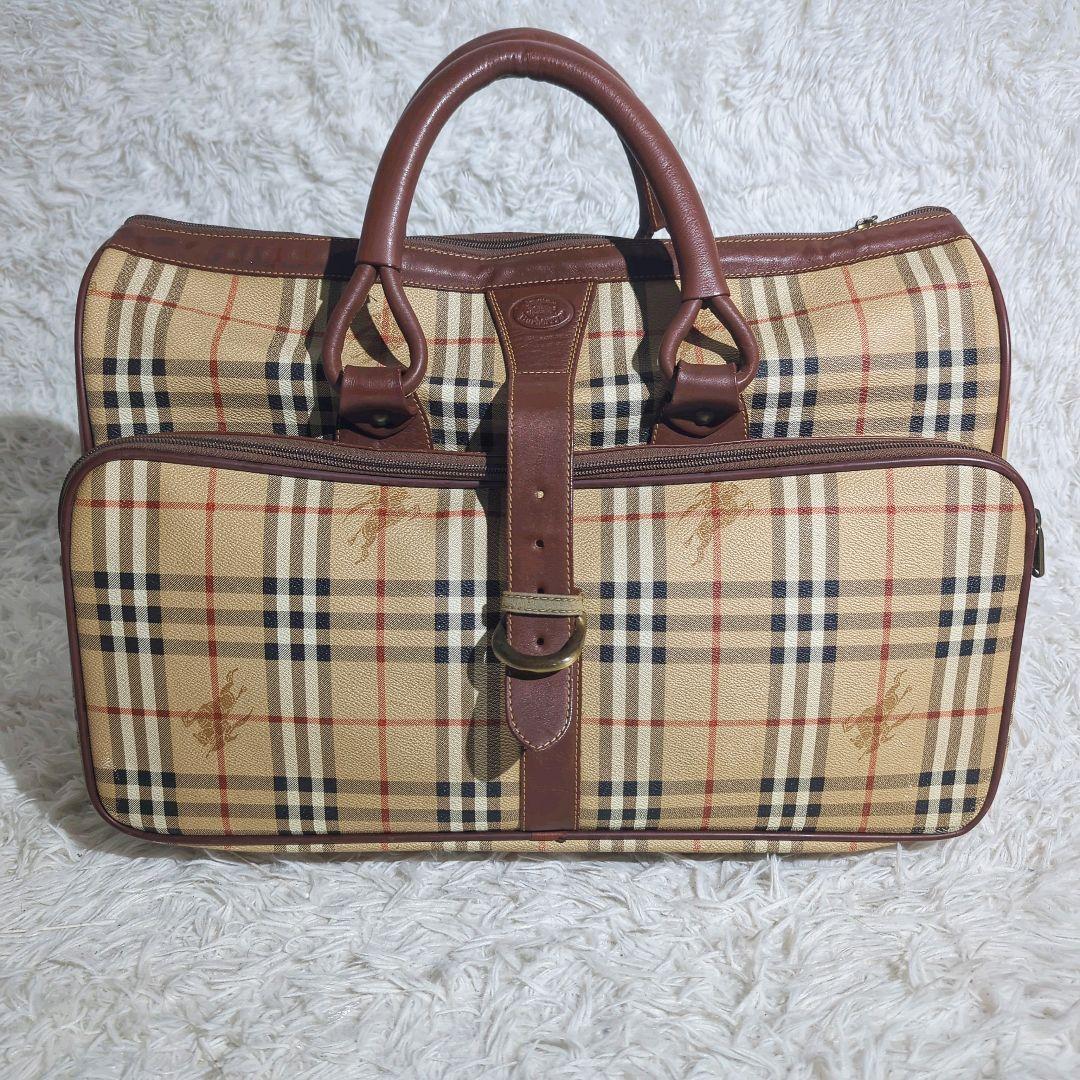〈大型サイズ〉BURBERRYS ノバチェック ボストンバッグ シャドーホース
