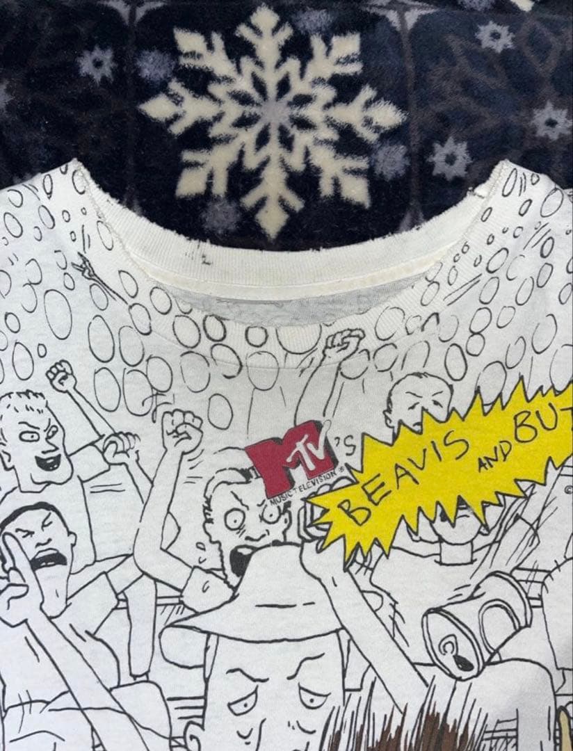 断*中様 90s MTV プリント　Tシャツ　古着　ポーカーズ　あおばくん　ヴィ