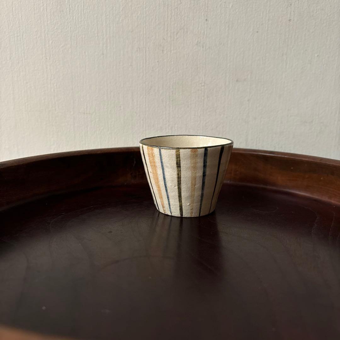 麦藁手蕎麦猪口　④瀬戸　十草　美濃　古道具　青山二郎　白洲正子　民芸　酒器　李朝