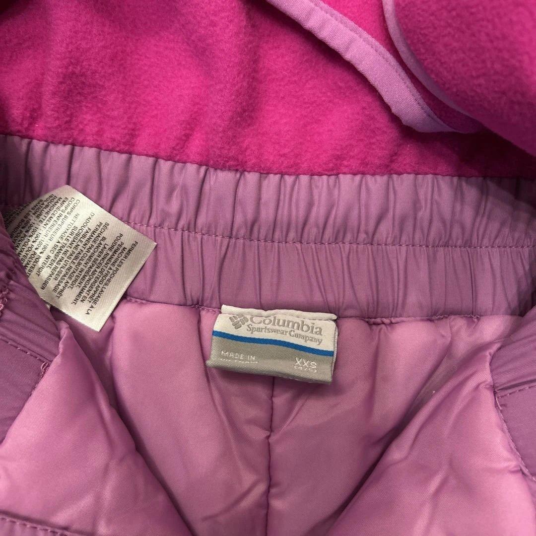 【極美品】Columbia スノーウェア xxs（105〜120） ピンク 迷彩