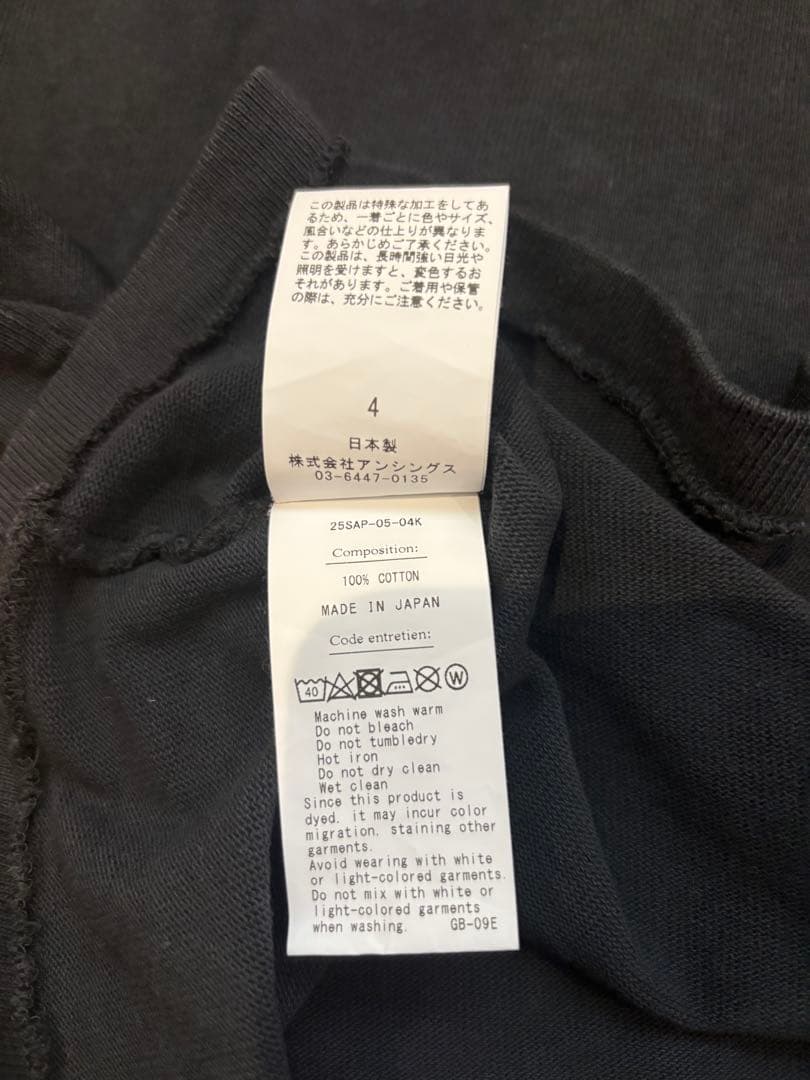 A.PRESSE 2025SS Vintage T-shirtアプレッセTシャツ