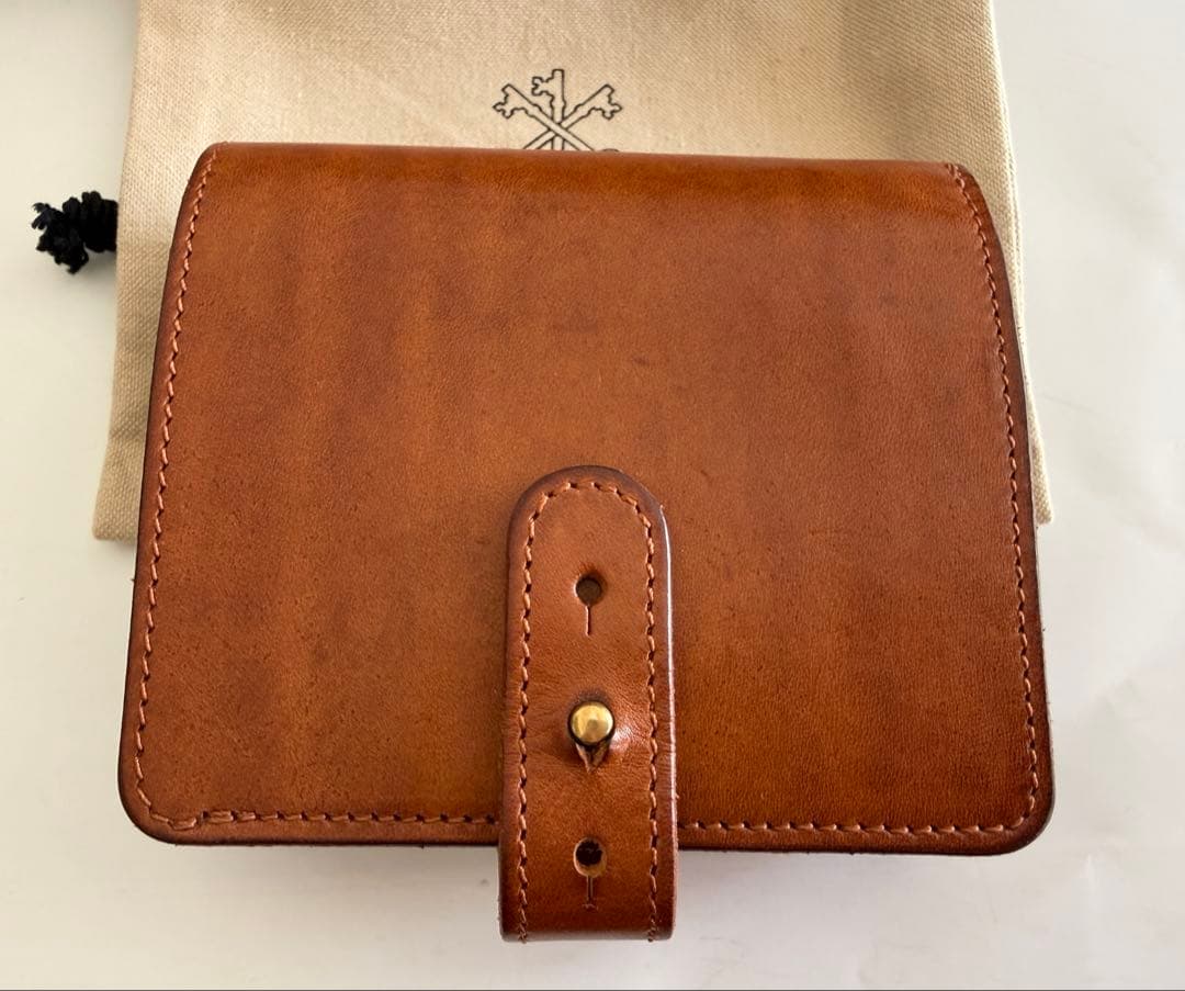アーツ&サイエンス jabara short wallet二つ折り財布 キャメル