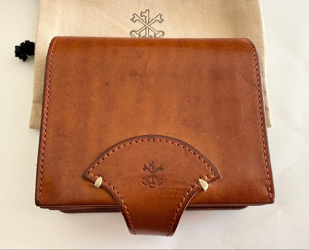 アーツ&サイエンス jabara short wallet二つ折り財布 キャメル