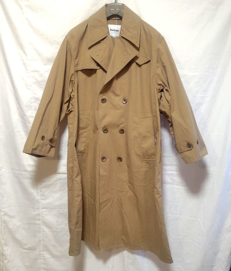 限定最終価格★希少【BARBOUR】別注サンプル／ トレンチコート／ベージュ／L