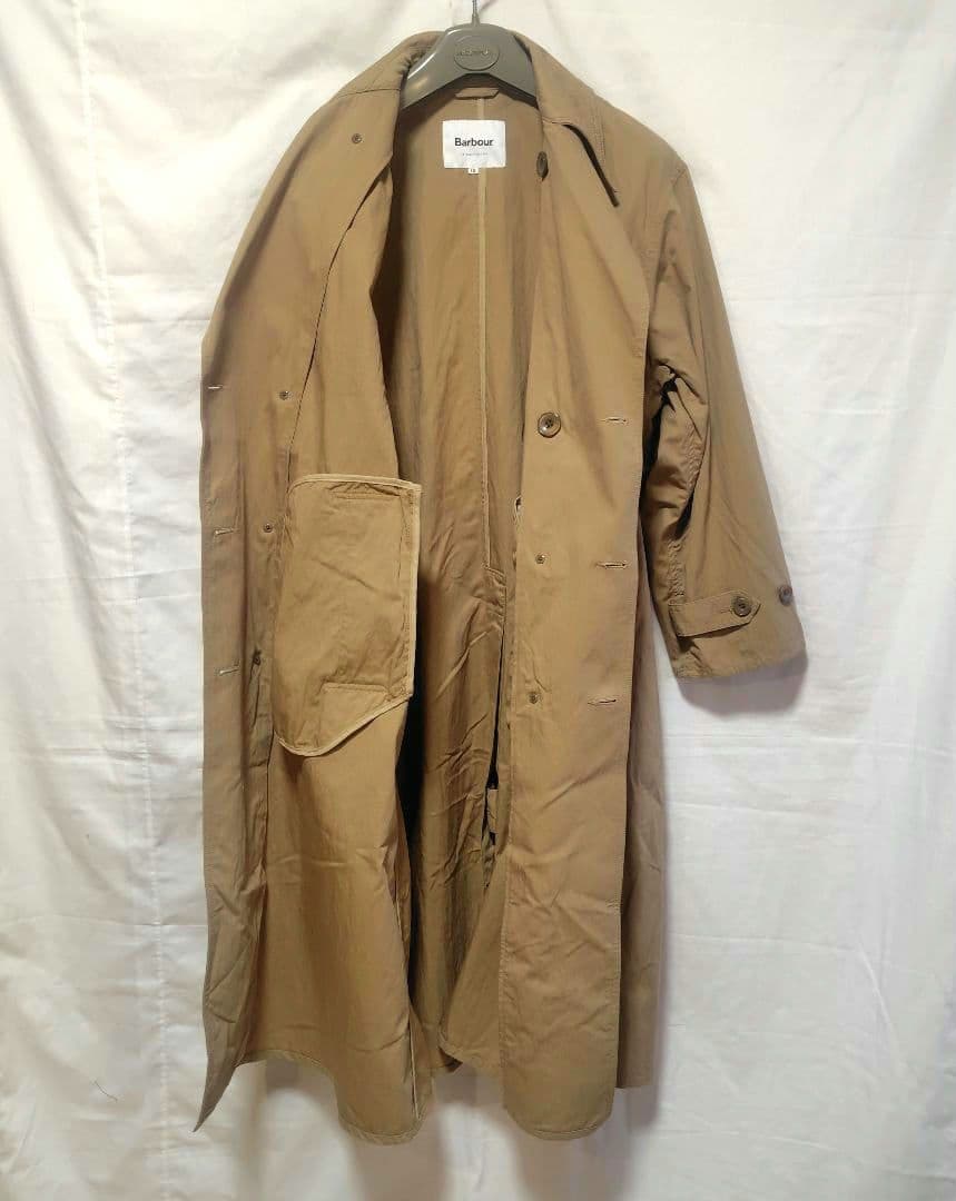 限定最終価格★希少【BARBOUR】別注サンプル／ トレンチコート／ベージュ／L
