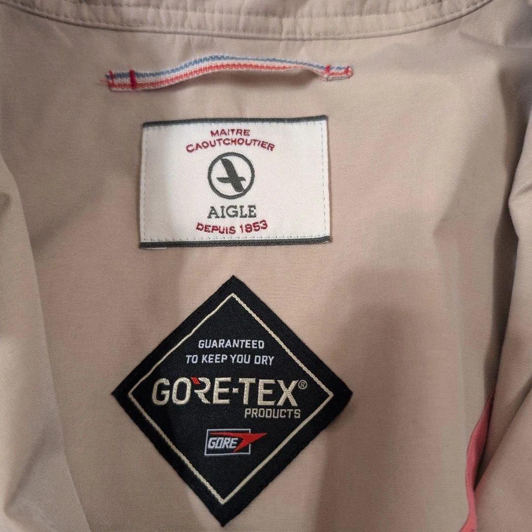 【美品】AIGLE GORE-TEX ベージュ トレンチコート　撥水 Sサイズ