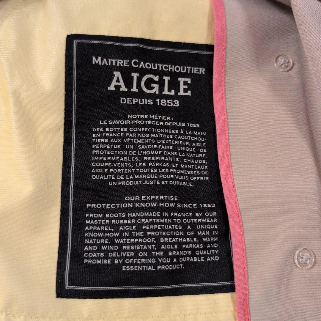 【美品】AIGLE GORE-TEX ベージュ トレンチコート　撥水 Sサイズ