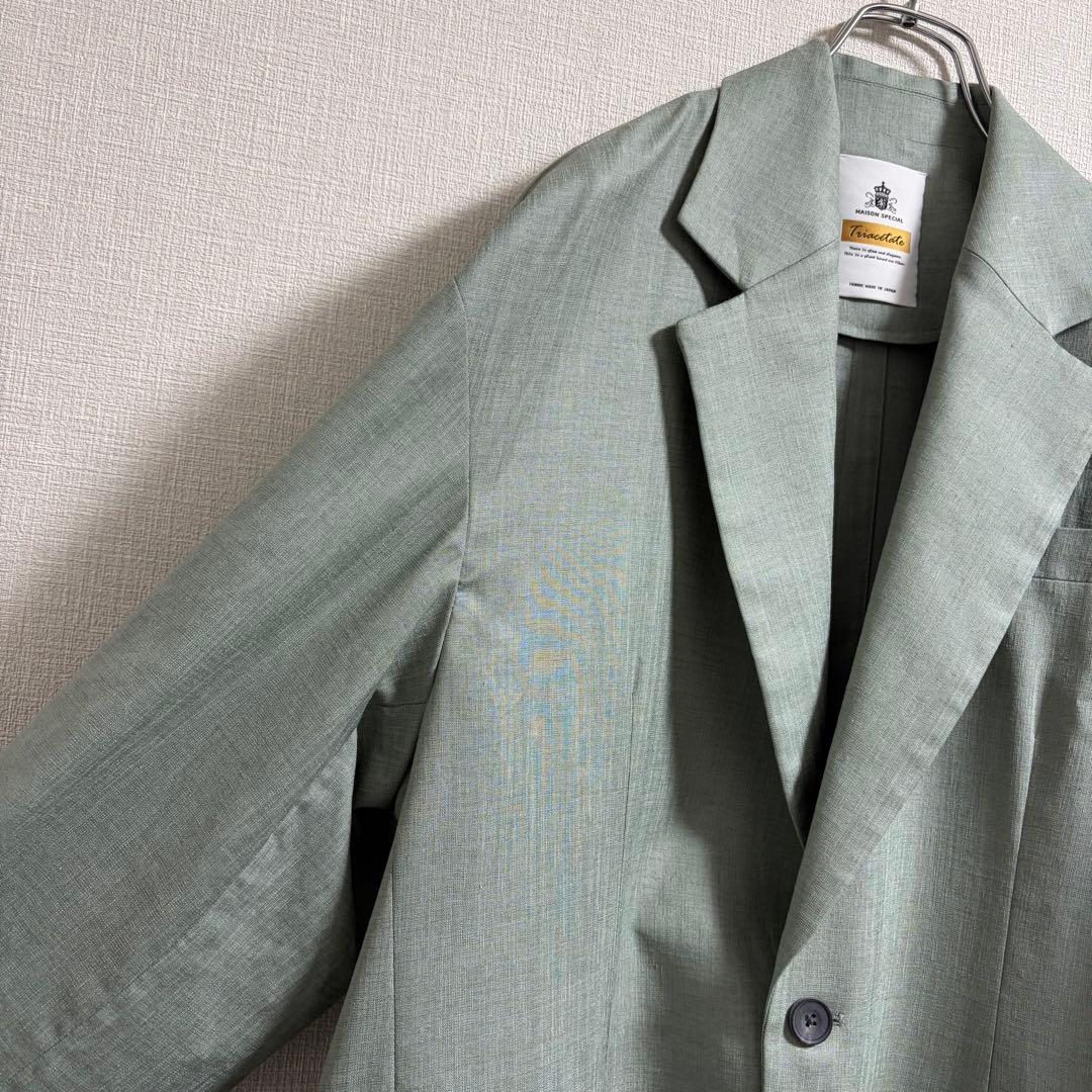 MAISON SPECIAL シレー加工トリアセテートプライムオーバージャケット