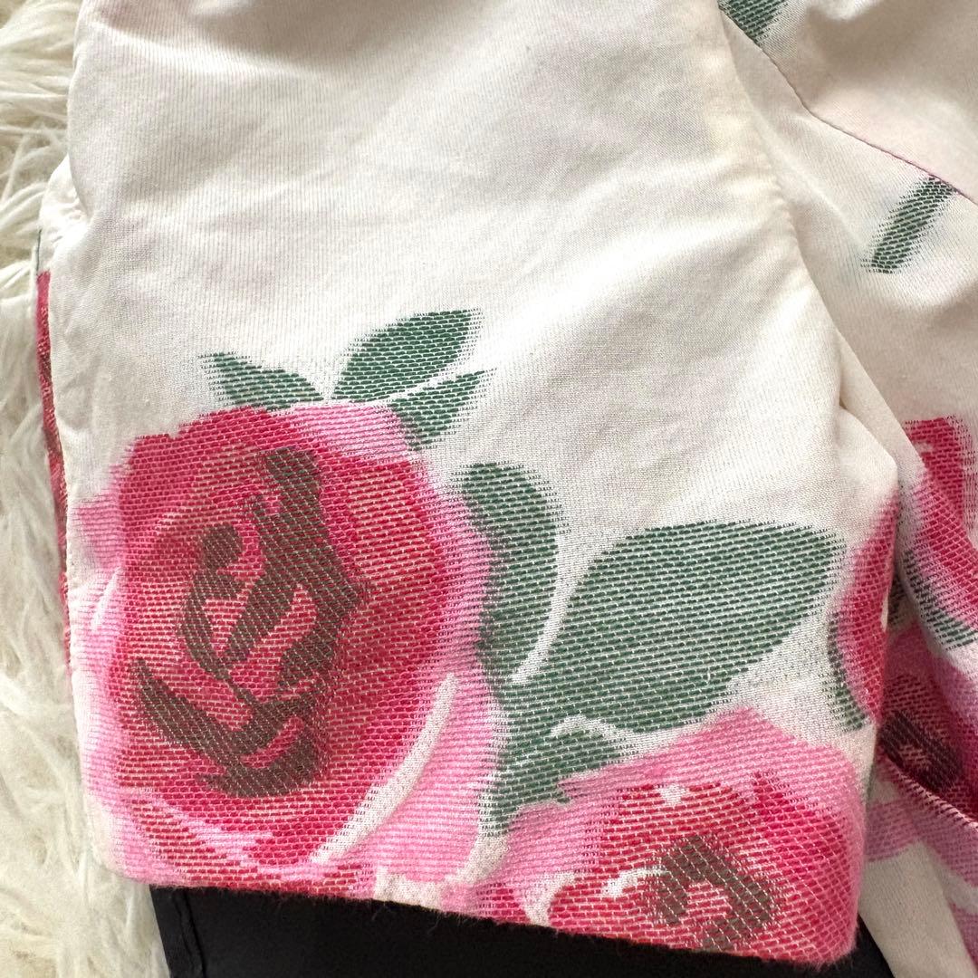 【美品】リボン　薔薇　エムズグレイシー　フレアワンピース　Aライン　上品　38