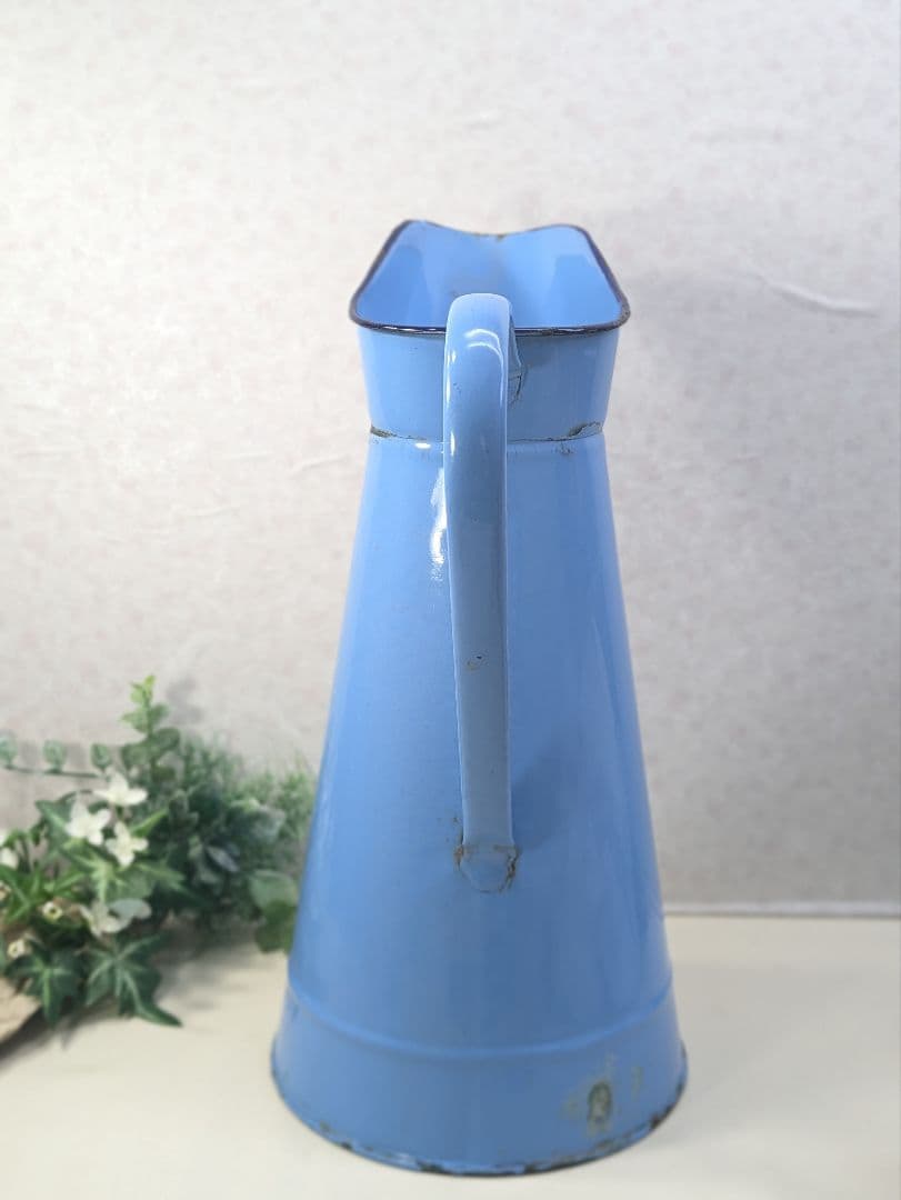 イギリス アンティーク ホーロー製 ウォータージャグ 高さ３７．５cm