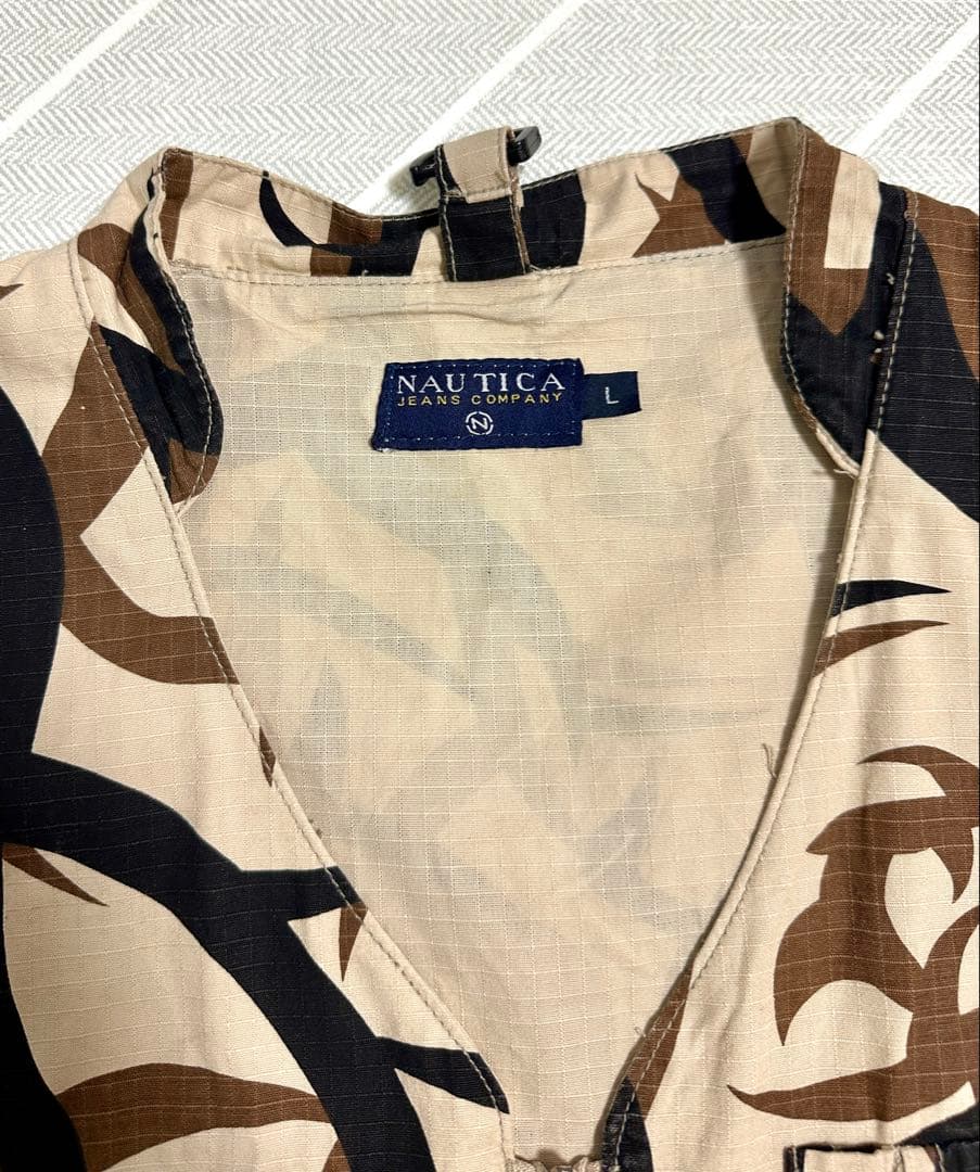 セール‼️希少Nautica カモフラージュ フィッシングベスト