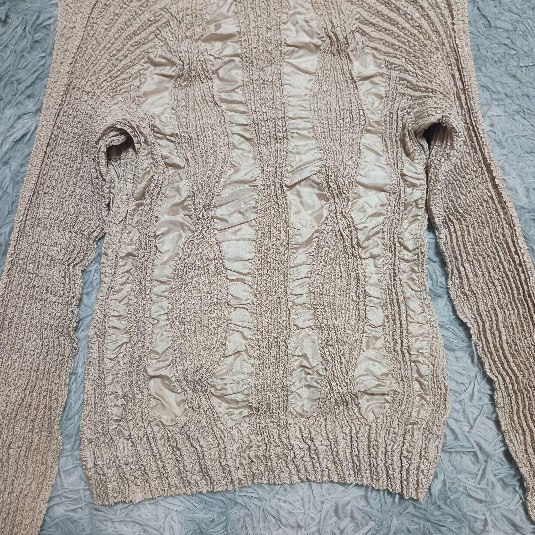 【PEPLUM ヨシキヒシヌマ】ベージュ アンサンブル プリーツ ジャケット 2