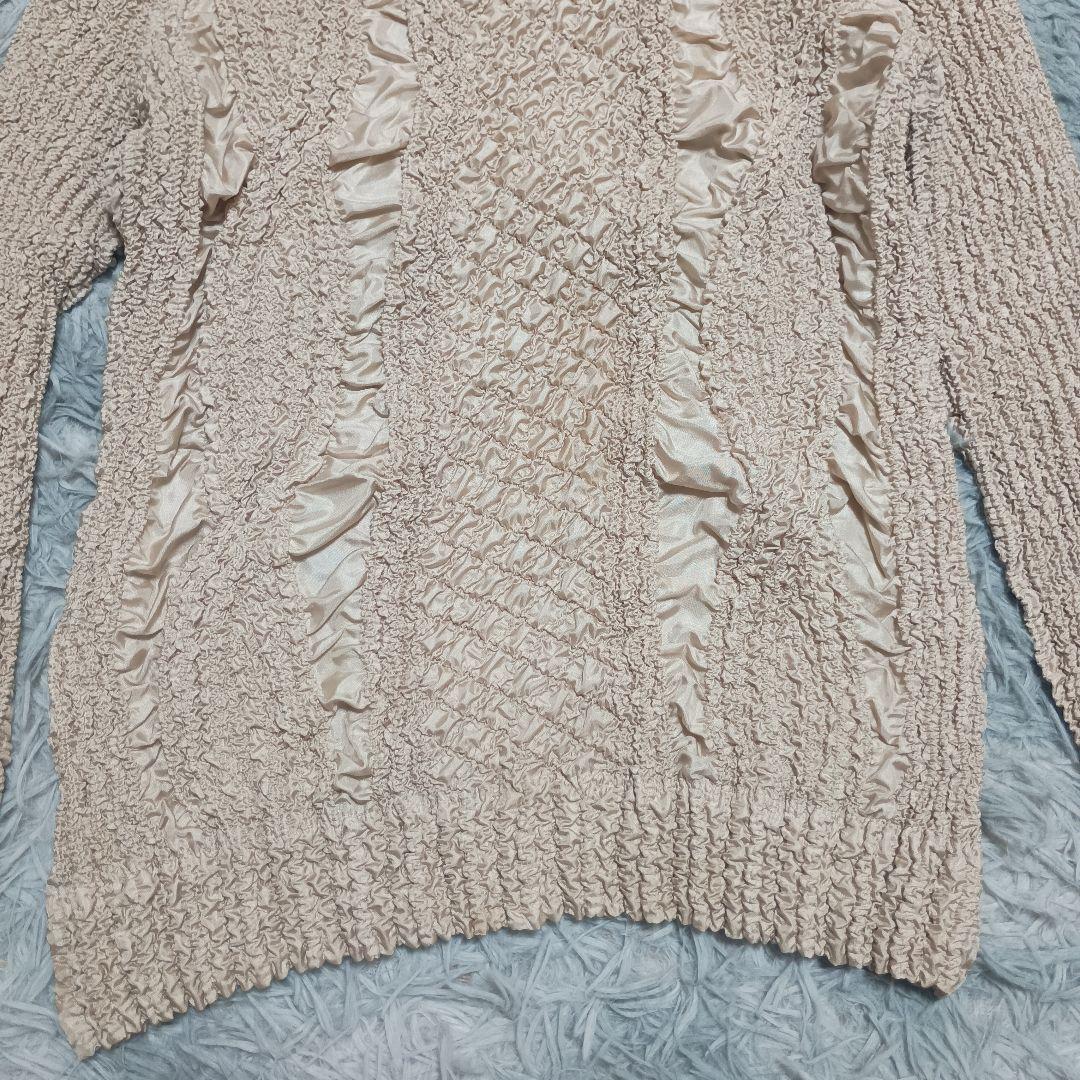 【PEPLUM ヨシキヒシヌマ】ベージュ アンサンブル プリーツ ジャケット 2