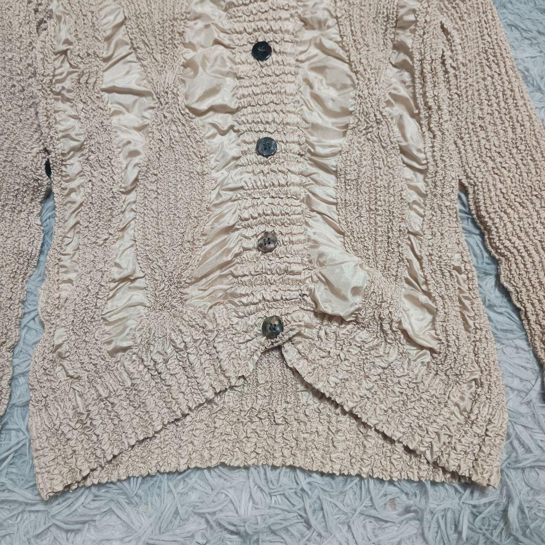 【PEPLUM ヨシキヒシヌマ】ベージュ アンサンブル プリーツ ジャケット 2