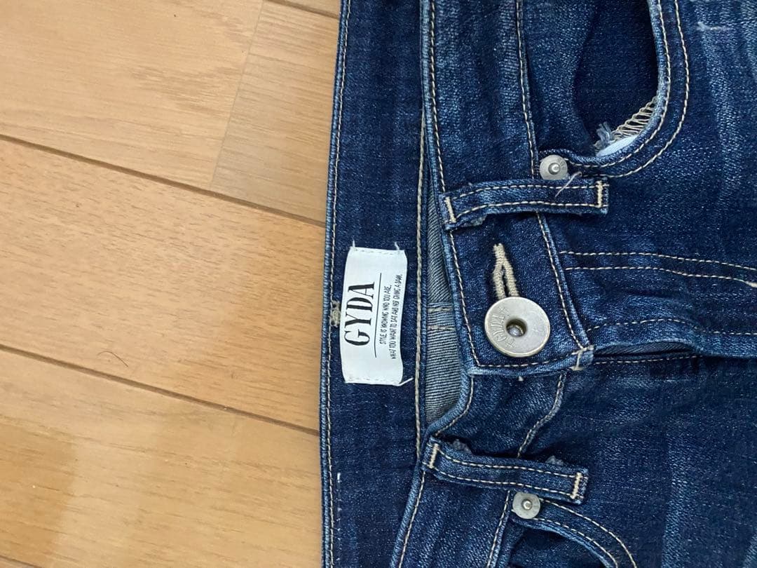 GYDA ダメージ加工 スキニーデニム