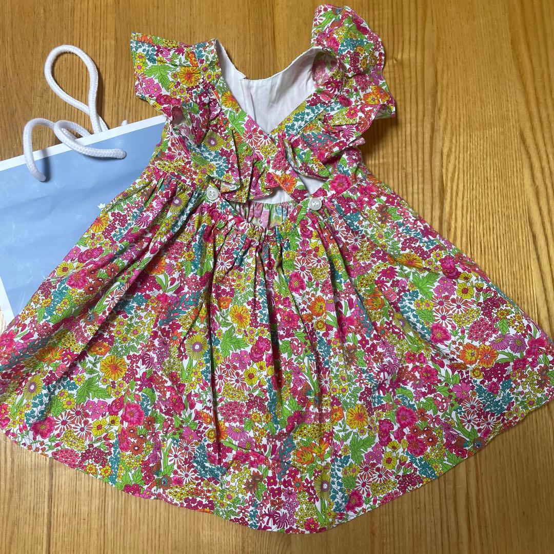 ⑩jacadi リバティドレス　ワンピース 18M とHakkaベビーパンツ