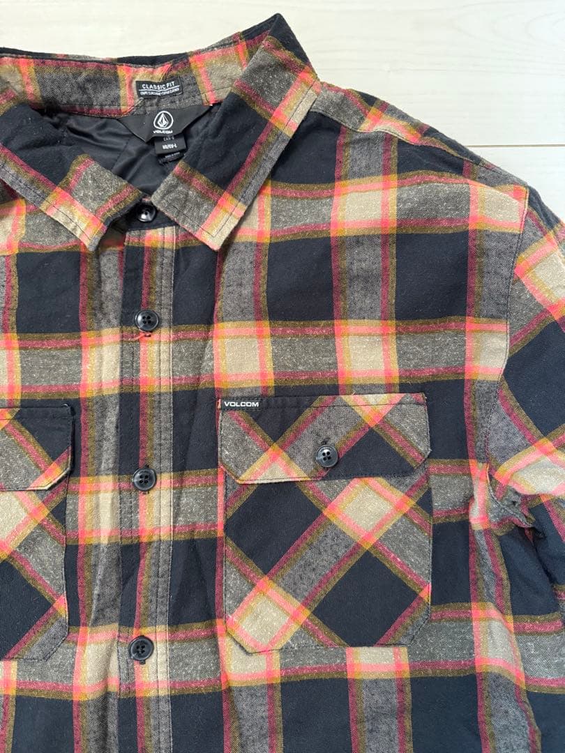 VOLCOM シャツ チェック ダウン L